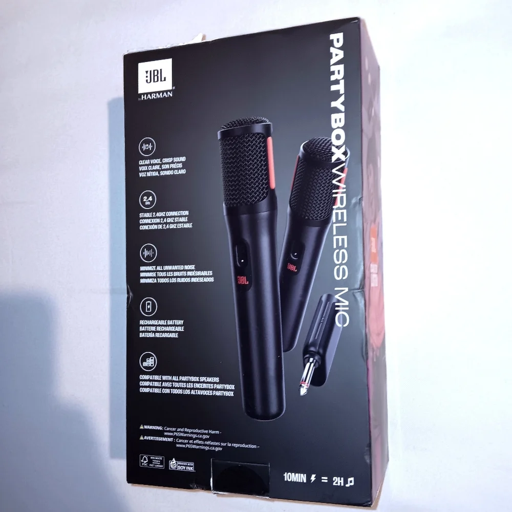 JBL Party Box Wireless Digital Dual Channel Receiver Microphone Set